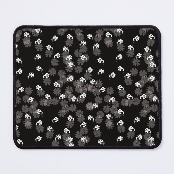 Item preview, White and grey flowers on black designed and sold by Labambapattern.
