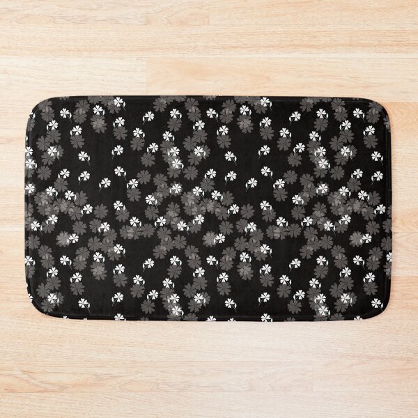 Item preview, White and grey flowers on black designed and sold by Labambapattern.