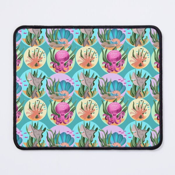 Item preview, Octopus, shark, shell and shrimp designed and sold by Labambapattern.