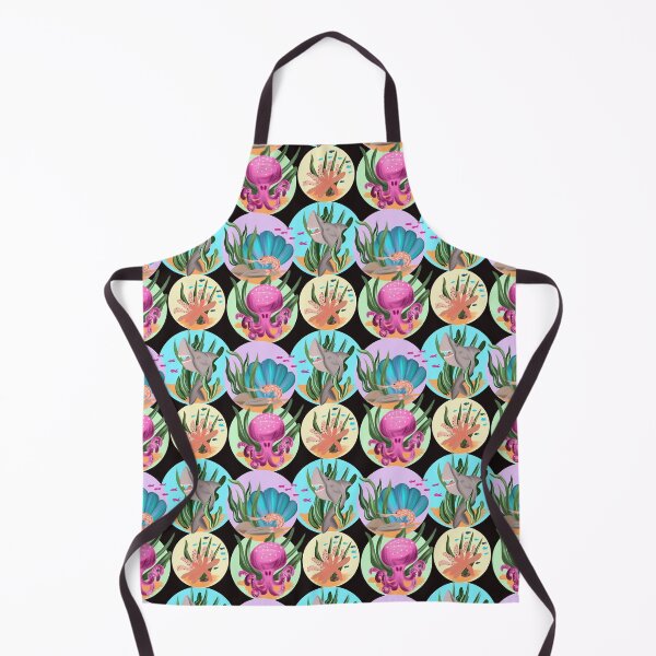 Item preview, Octopus, shark, shell and shrimp designed and sold by Labambapattern.