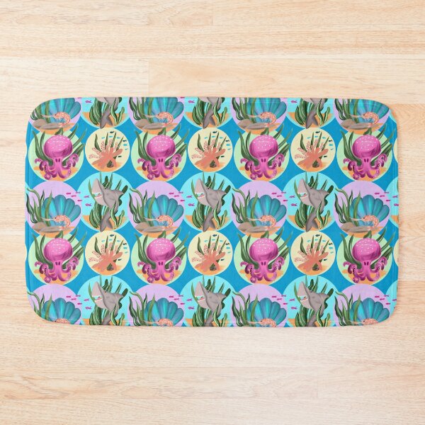 Item preview, Octopus, shark, shell and shrimp designed and sold by Labambapattern.