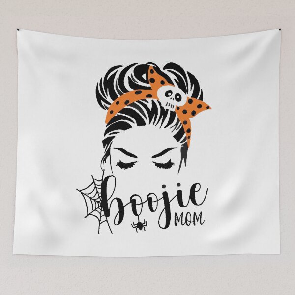 Item preview, Boojie Mom Messy Bun Skull Mom Monsters Halloween designed and sold by ghazalish.