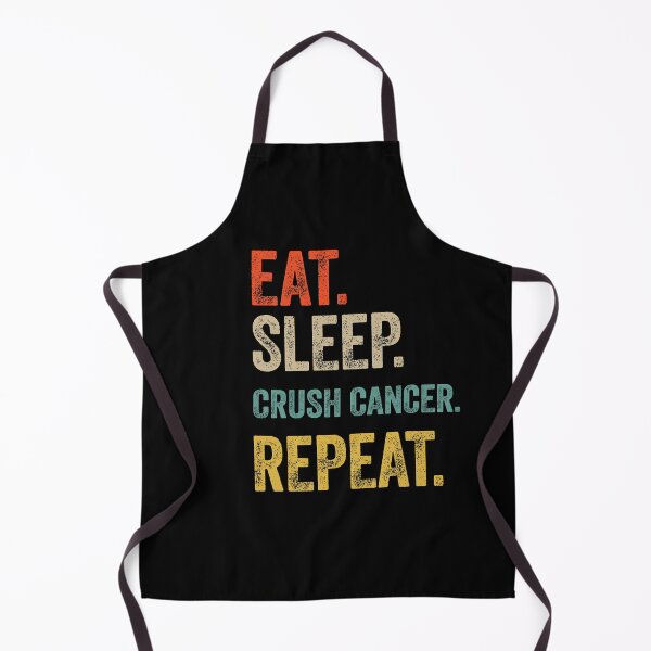 Item preview, Eat sleep crush cancer repeat retro vintage designed and sold by HN-ART.