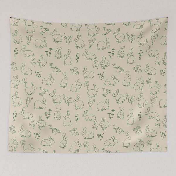 Item preview, Rabbits and Mushrooms designed and sold by madyneuf.