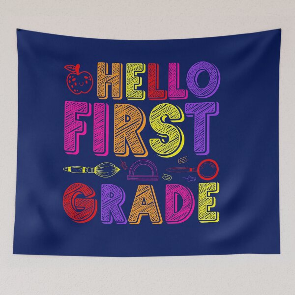 Item preview, Hello First Grade Back To School 1st Grade Teachers Students designed and sold by TrenddyArts.