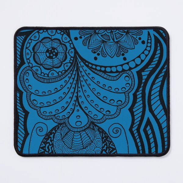 Item preview, Zentangle pattern blue designed and sold by lenaliluna.