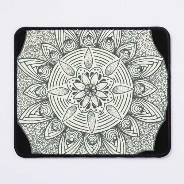 Item preview, Mandala black and white designed and sold by lenaliluna.