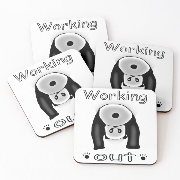 Item preview, Panda working Out designed and sold by CottagePop.