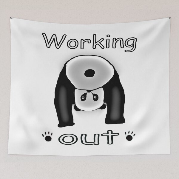 Item preview, Panda working Out designed and sold by CottagePop.