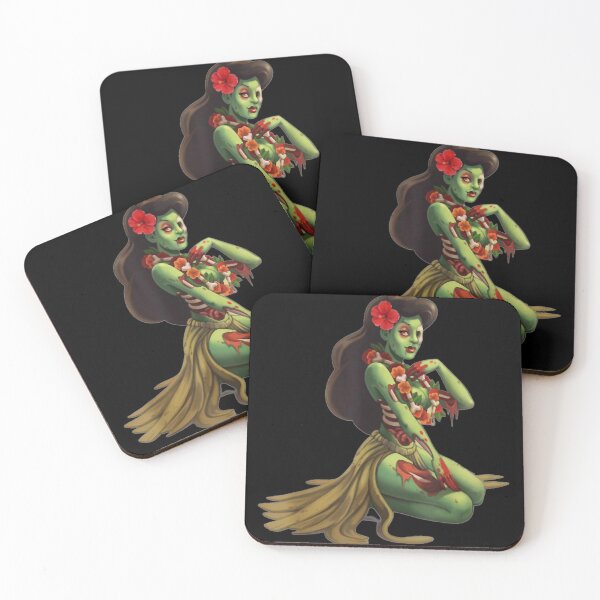 Item preview, Hawaii Pin Up Gril Zonbie Halloween designed and sold by Kira Doyle.