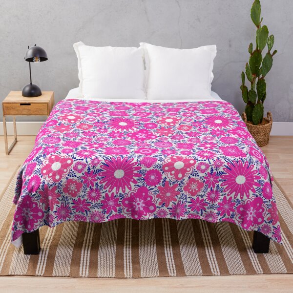 Item preview, Daisies - Blue and Pink  designed and sold by Squarebird.