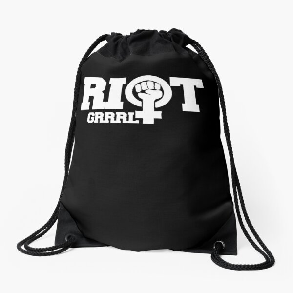 The Black Riot Drawstring Bag
