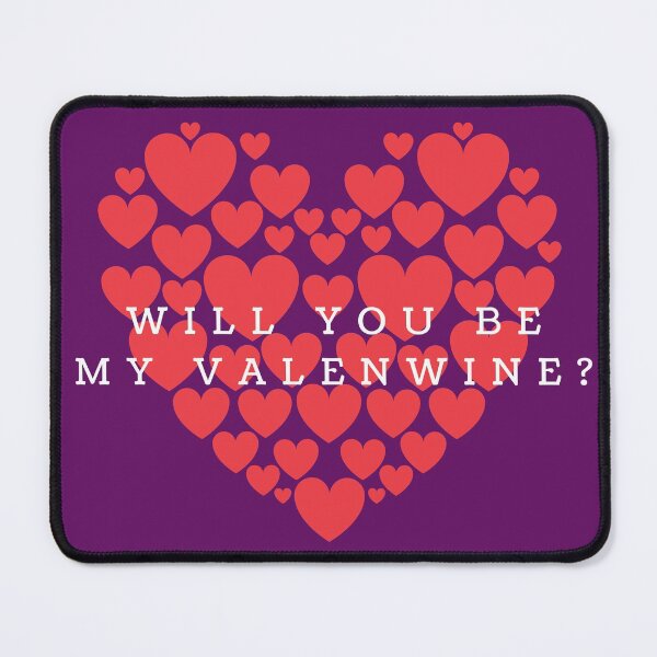 Item preview, Valentine's Day - will you be my Valenwine - hearts designed and sold by wineandwords.
