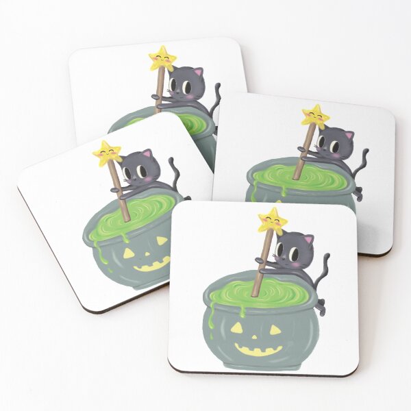 Item preview, Cute Halloween Witch Cat  designed and sold by Missing In Art.