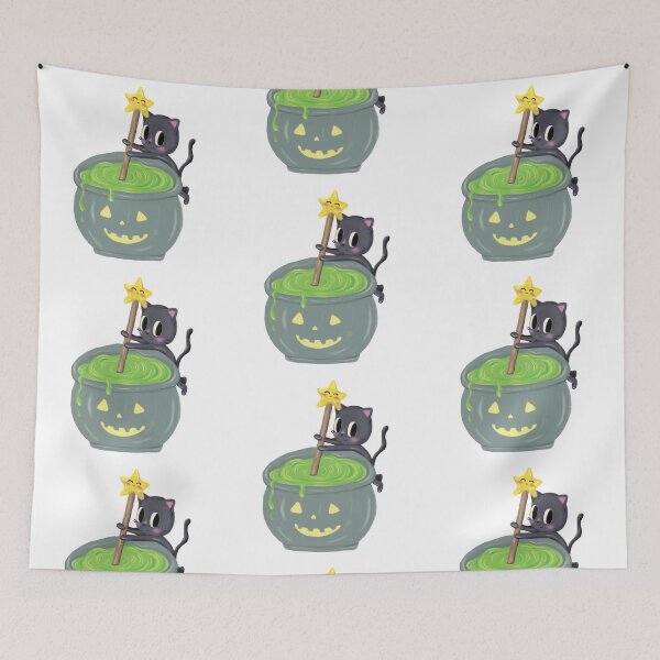 Item preview, Cute Halloween Witch Cat  designed and sold by Missing In Art.