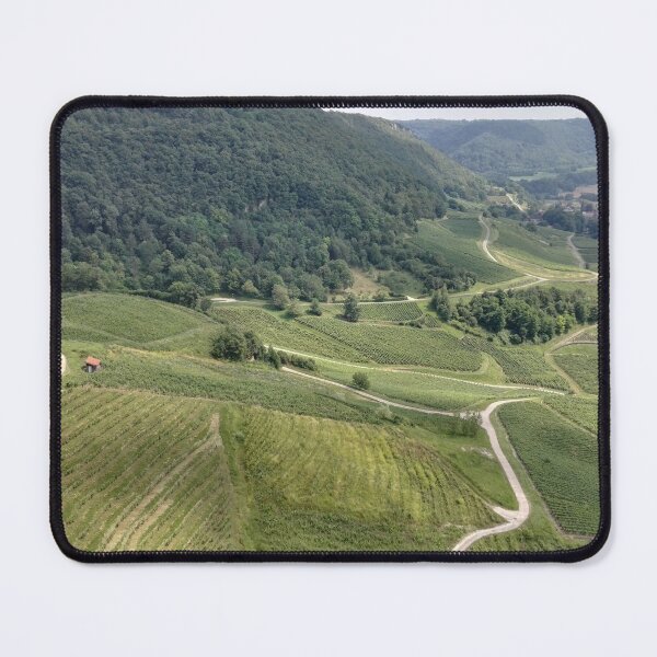 Item preview, Mountains and vineyards in Jura, France designed and sold by wineandwords.