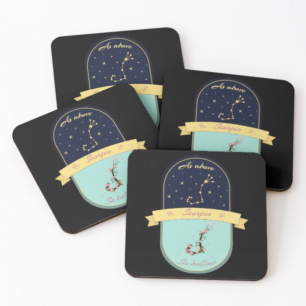 Item preview, As Above So Below - Scorpio Constellation - Scorpio Night and Day Sky - Astrology, Astronomy and Hermeticism designed and sold by Astrowl-.