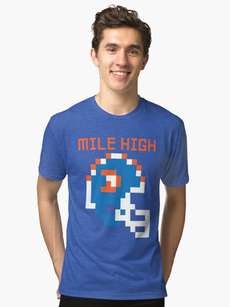 Broncos - Mile High 8 Bit Tri-blend T-Shirt for Sale by mymainmandeebo