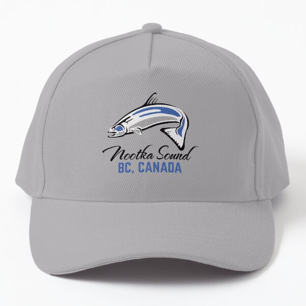 Nootka Sound, BC, Canada - Salmon Logo Baseball Cap