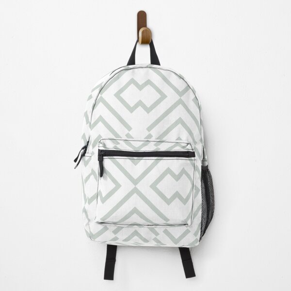 Item preview, Mint Green and White Art Deco Shape Pattern Color Coordinates w/Behr 2022 Color of the Year Breezeway MQ3-21 - Colour - Hue designed and sold by ColorOfTheYears.