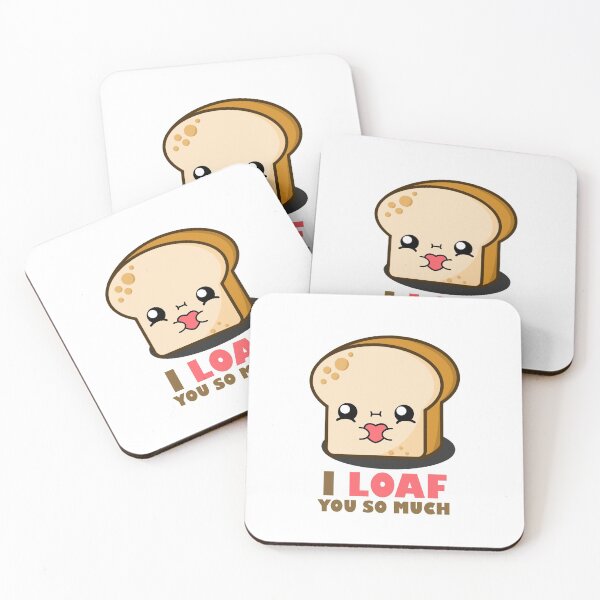 Item preview, Cute Cartoon Bread || I Loaf You So Much || Toast designed and sold by cookingwithten.