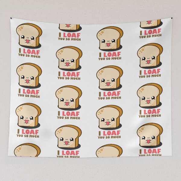Item preview, Cute Cartoon Bread || I Loaf You So Much || Toast designed and sold by cookingwithten.