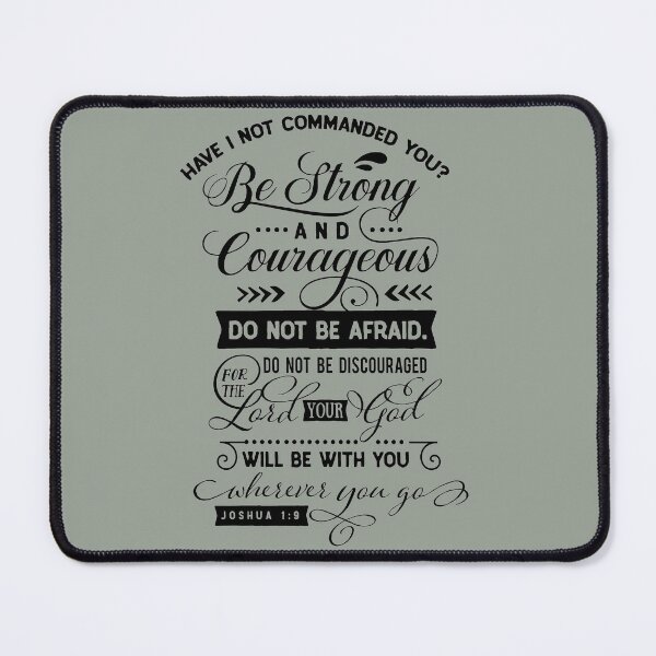 Artikelvorschau, Be Strong and Courageous Joshua 1:9 Bible Verse entworfen und verkauft von Sheepherder120.