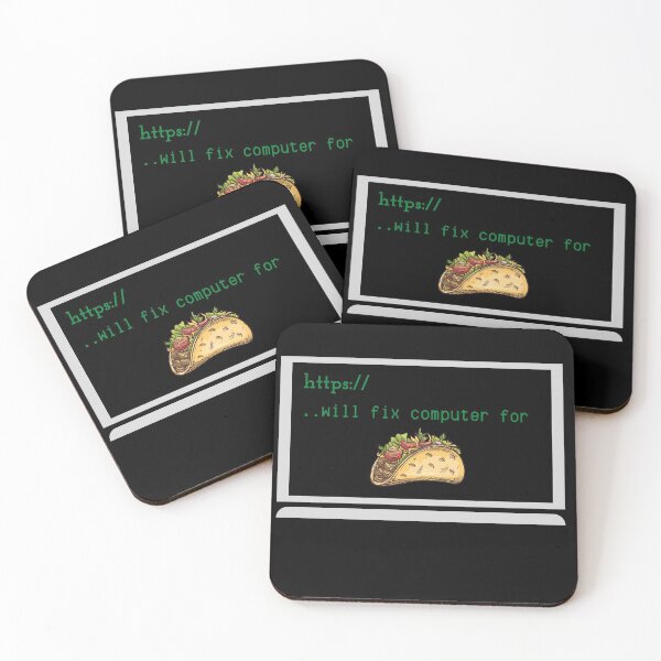 Item preview, WILL FIX COMPUTER FOR TACOS FUNNY COOL  designed and sold by Petartist.