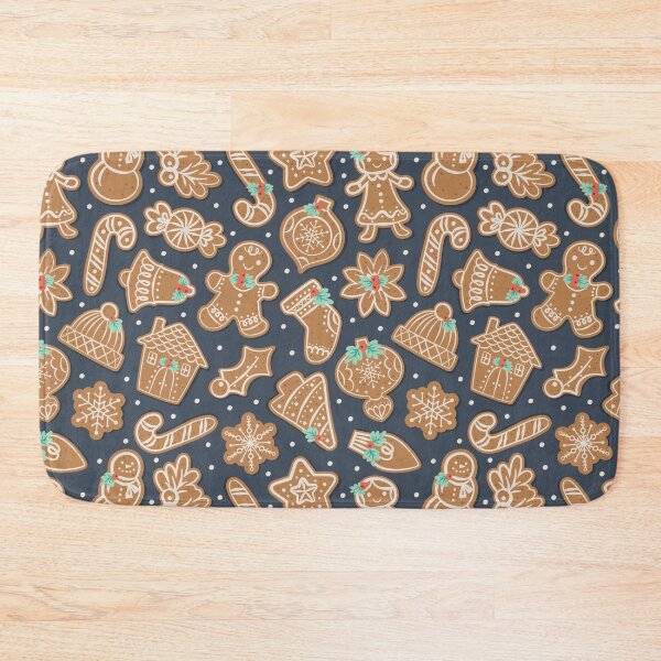 Item preview, Gingerbread Cookies Navy designed and sold by Allison Romero Design.