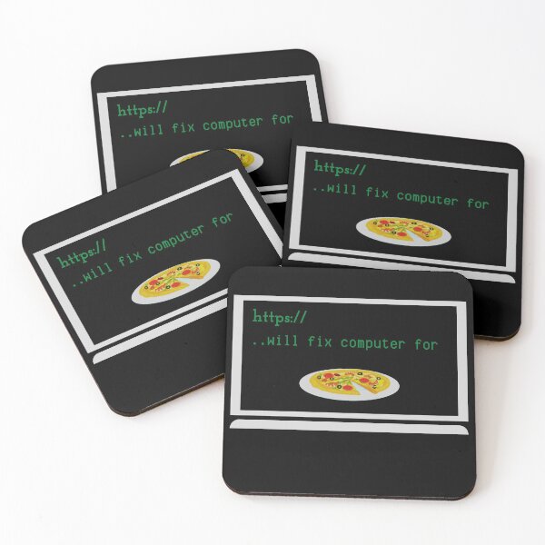 Item preview, WILL FIX COMPUTER FOR PIZZA TACOS FUNNY COOL  designed and sold by Petartist.