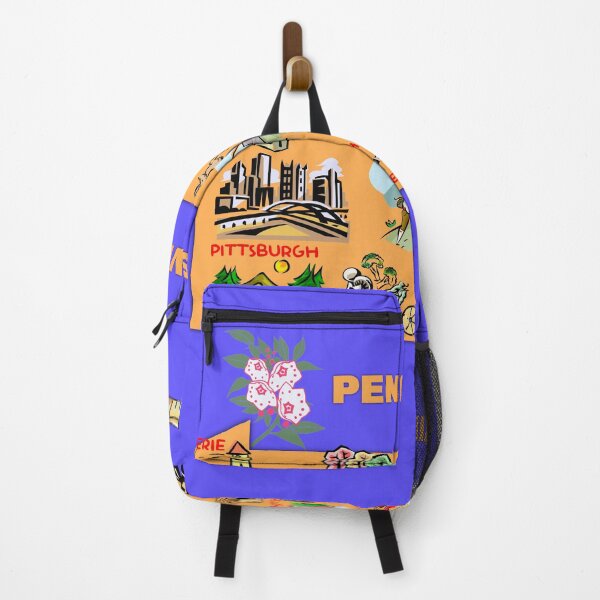 Item preview, Hand Drawn Illustration of Pennsylvania Map with Tourist Destinations, USA designed and sold by mashmosh.