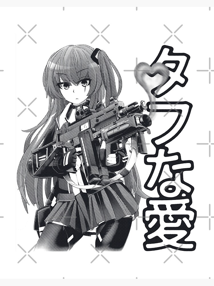 Anime Girl Holding Gun Goth Soft Grunge E Girl E Boy Art Board Print For Sale By Hypewearco Redbubble