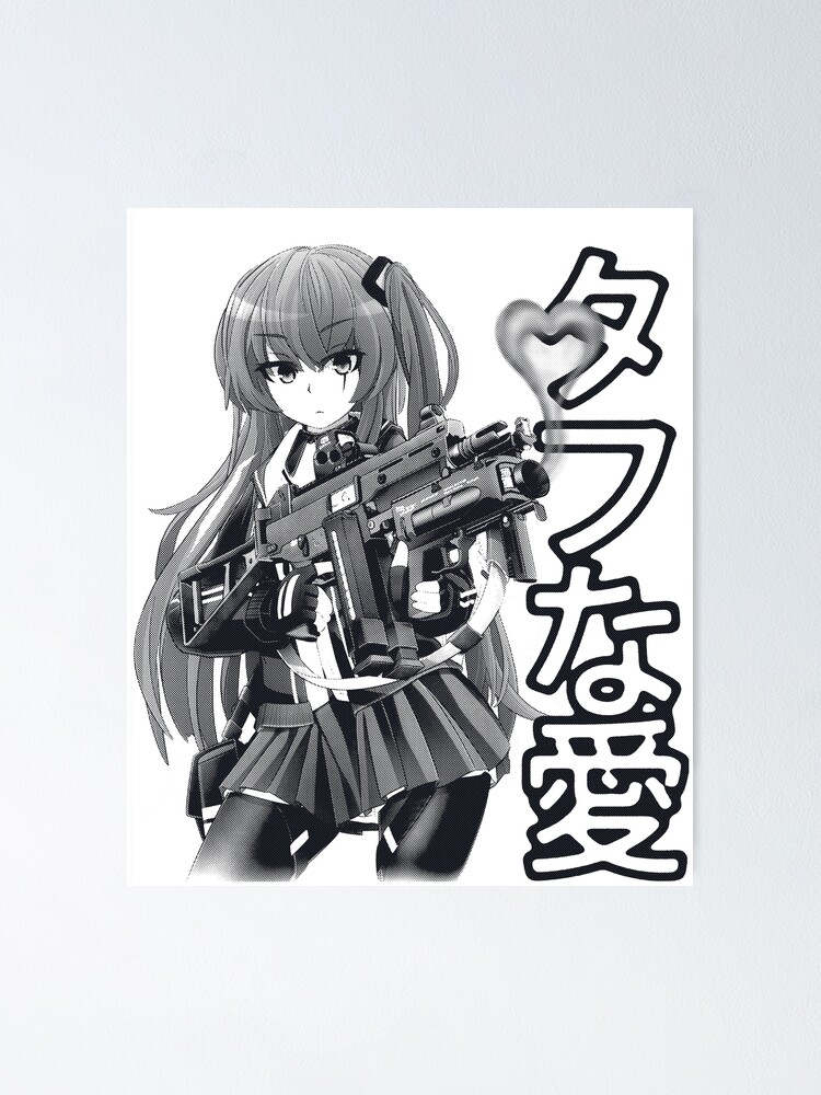 Anime Girl Holding Gun Goth Soft Grunge E Girl E Boy Poster For Sale By Hypewearco Redbubble