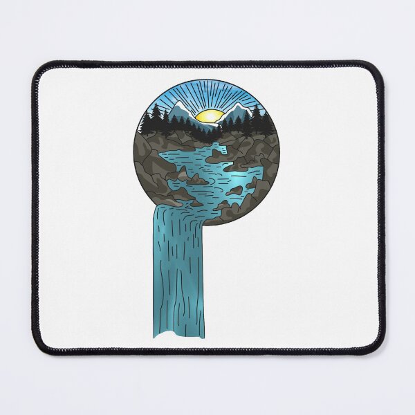 Item preview, Mountains, nature, sunset, waterfall designed and sold by waldemar777.