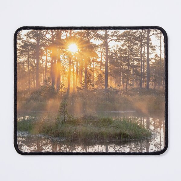 Sunrise in a bog Mouse Pad