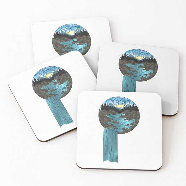 Item preview, Mountains, nature, sunset, waterfall designed and sold by waldemar777.