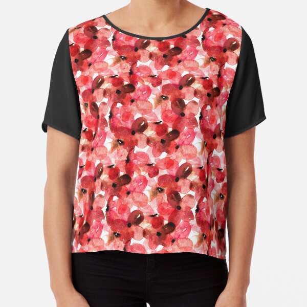 Floral print of autumn Chiffon Top