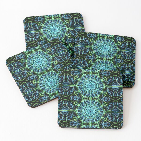 Item preview, Liquid Light Series #84 ~ Blue and Green Abstract Fractal Pattern designed and sold by Ascension Vibrations.