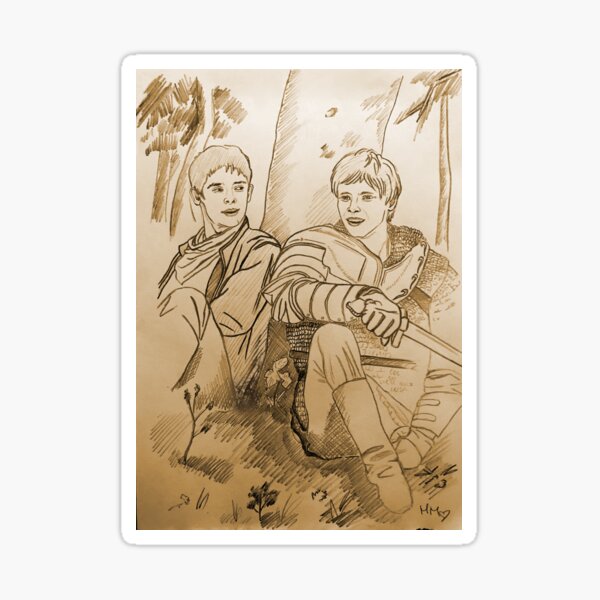 Destiny & Chicken - A Merlin Podcast - Merlin & Arthur in the Woods Sticker