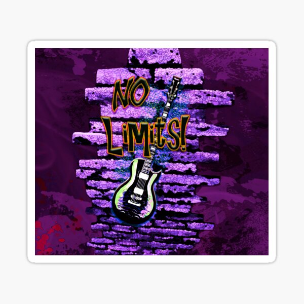 Legaculia electric guitar wall purple Sticker