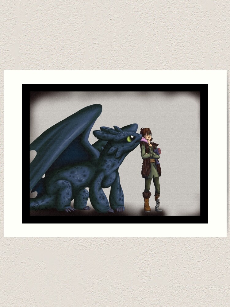 Toothless And Hiccup Httyd Art Print By Sofua Redbubble