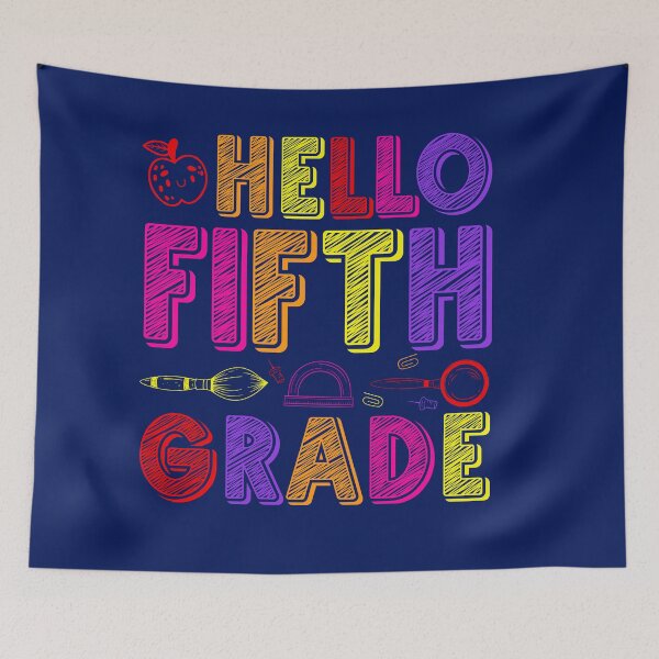 Item preview, Hello Fifth Grade Back To School 5th Grade Teachers Students designed and sold by TrenddyArts.