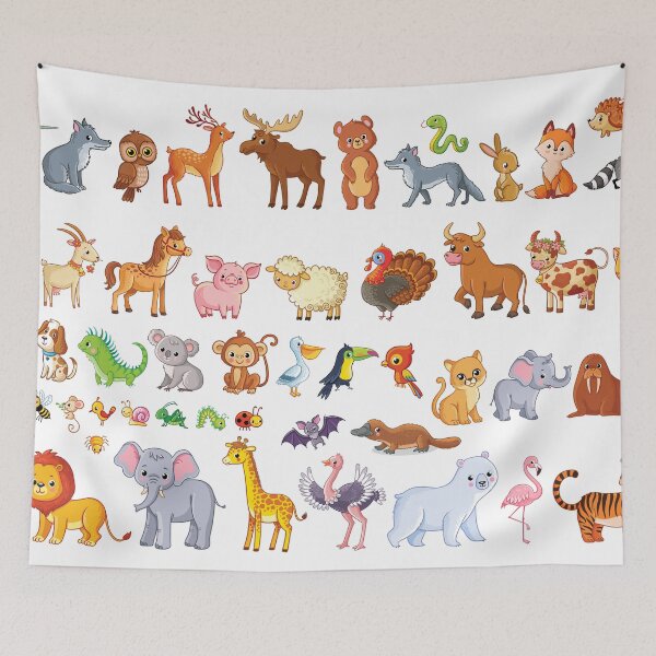 Item preview, Cartoon Animal Sticket Sheet designed and sold by Maartje de Volder.