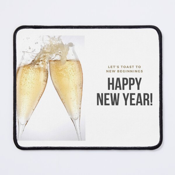 Item preview, Happy New Year - toast to new beginnings designed and sold by wineandwords.