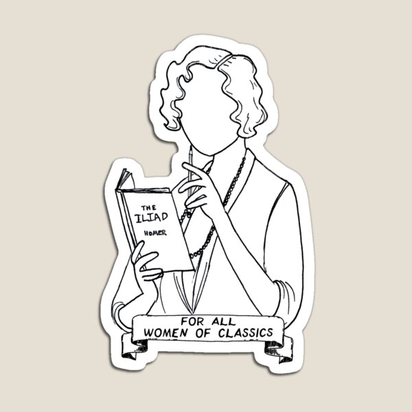 Copy of For All Women Of Classics - black and white lineart version Magnet