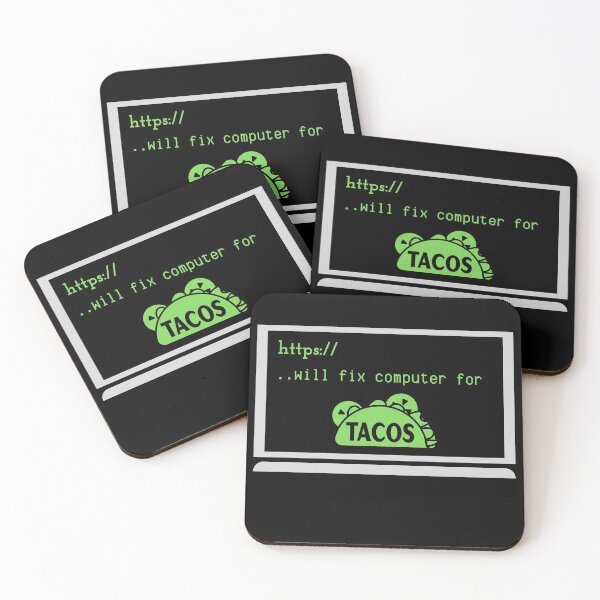 Item preview, WILL FIX COMPUTER FOR TACOS FUNNY COOL  designed and sold by Petartist.