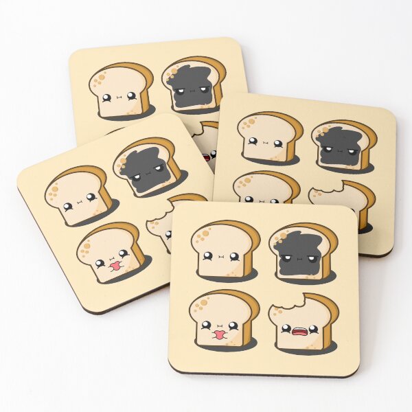 Item preview, Cute Cartoon Toast || Sticker Pack || Kawaii Bread designed and sold by cookingwithten.