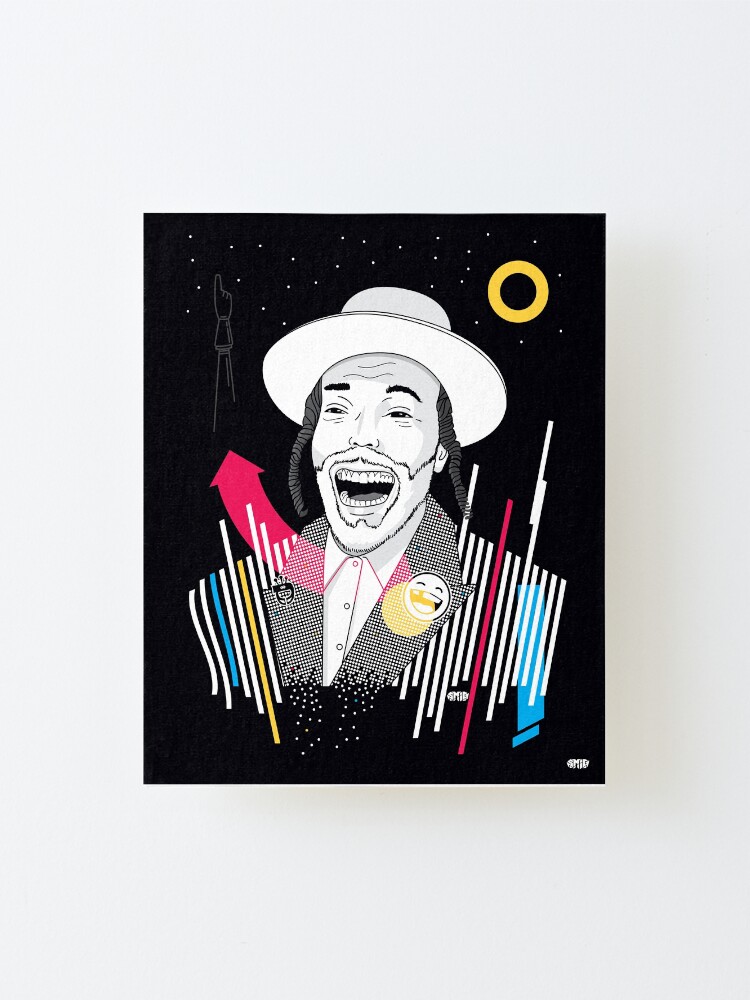 Alternate view of I can laugh - funny, smile | Modern and original jewish art Mounted Print