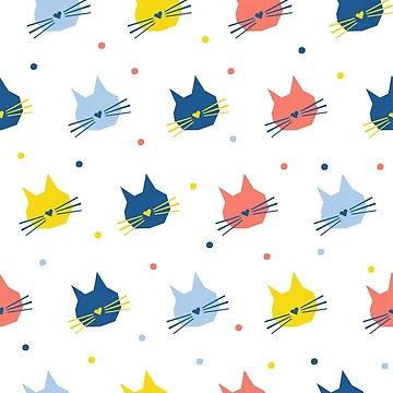 Artwork thumbnail, Cute Cat Pattern by BlakefourDesign