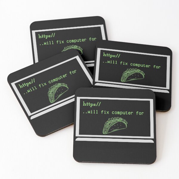 Item preview, WILL FIX COMPUTER FOR TACOS FUNNY COOL  designed and sold by Petartist.